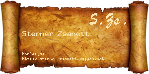 Sterner Zsanett névjegykártya