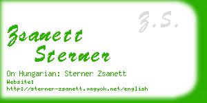 zsanett sterner business card